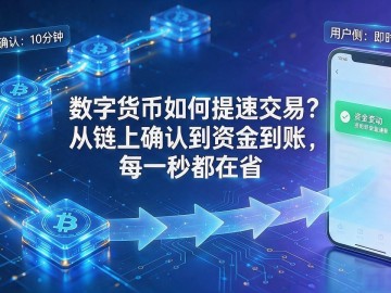 数字货币如何提速交易？从链上确认到资金到账，每一秒都在省