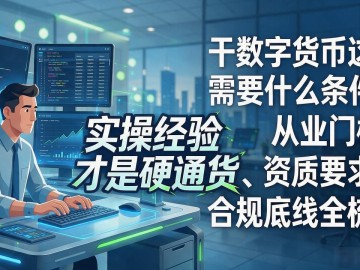 干数字货币这行需要什么条件？从业门槛、资质要求和合规底线全梳理