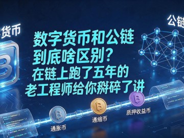 数字货币和公链到底啥区别？在链上跑了五年的老工程师给你掰碎了讲