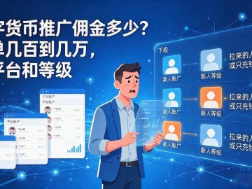 数字货币推广佣金多少？一单几百到几万，看平台和等级