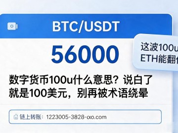 数字货币100u什么意思？说白了就是100美元，别再被术语绕晕