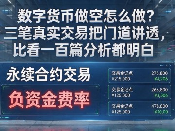 数字货币做空怎么做？三笔真实交易把门道讲透，比看一百篇分析都明白