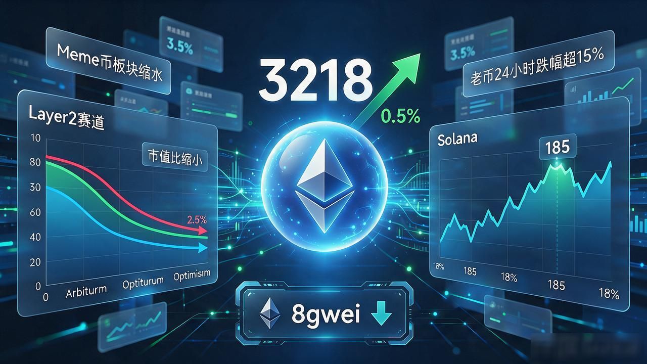 以太坊Gas费降至8gwei以下链上活跃度降温_比特币价格关键支撑位96000美元多空僵持_数字货币今日股价行情
