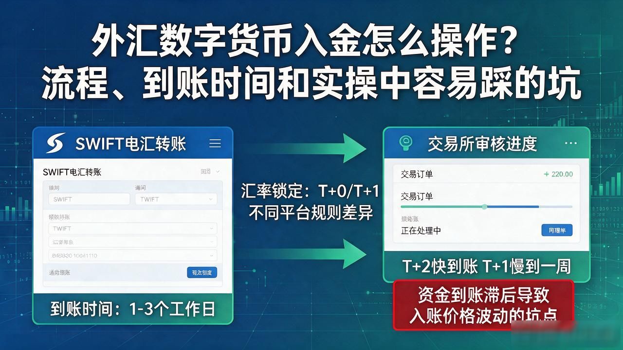 外汇数字货币入金_SWIFT电汇到账时间与汇率锁定风险_外汇入金数字货币流程注意事项