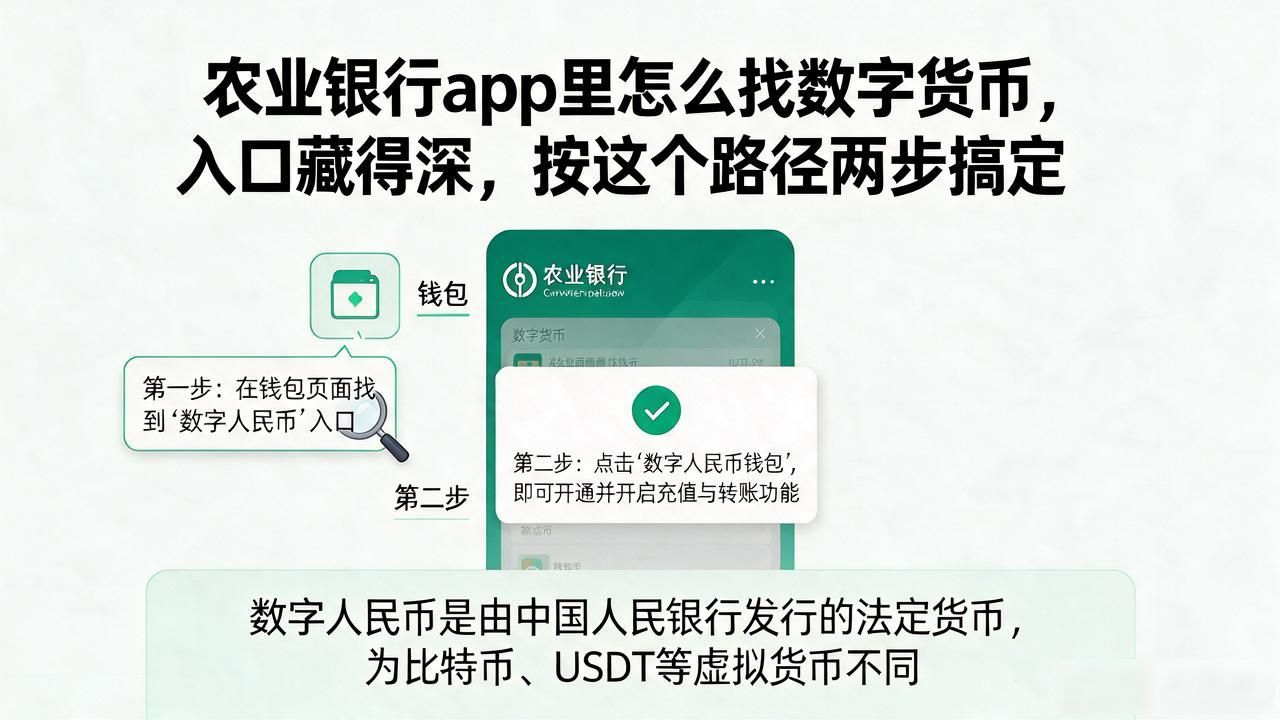 农业银行手机银行数字人民币入口在哪里_农业银行app怎么找数字货币_农行APP开通数字人民币钱包步骤